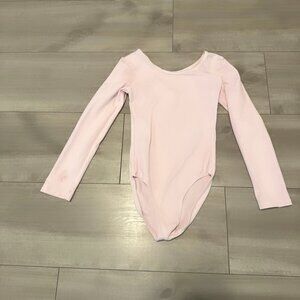 Light Pink Long-Sleeve Leotard – Girls Size M